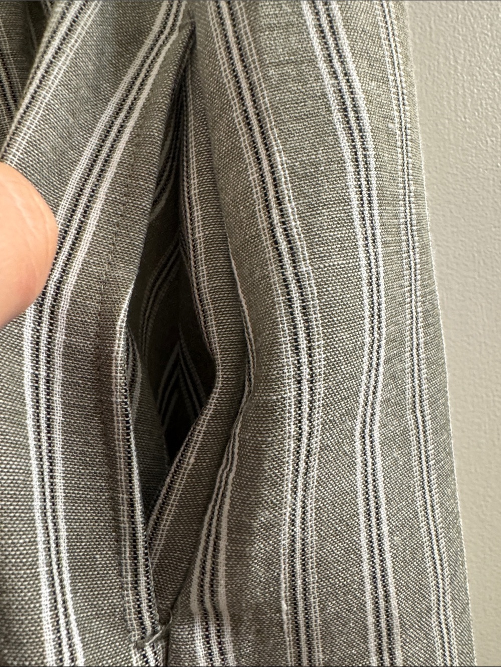 Max Studio Gray Striped Gathered Skirt - Picture 5 of 10